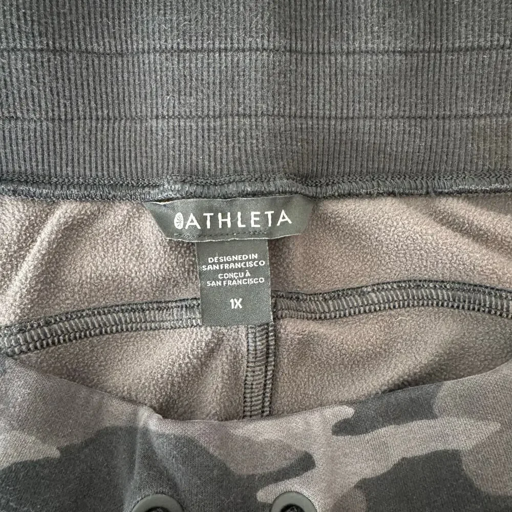 Athleta Women’s Gray Camouflage Jogger Track Pants - Picture 9 of 16